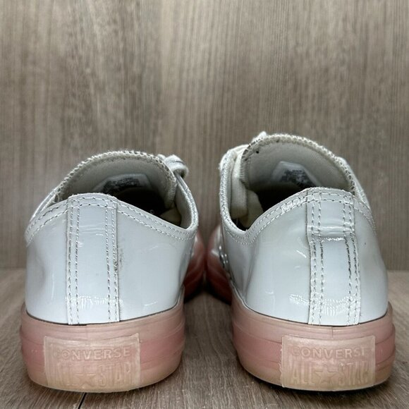 Converse Shoes M8 W10 Chuck Taylor All Star Low Sneakers Leather Beige 166446C - Picture 4 of 12